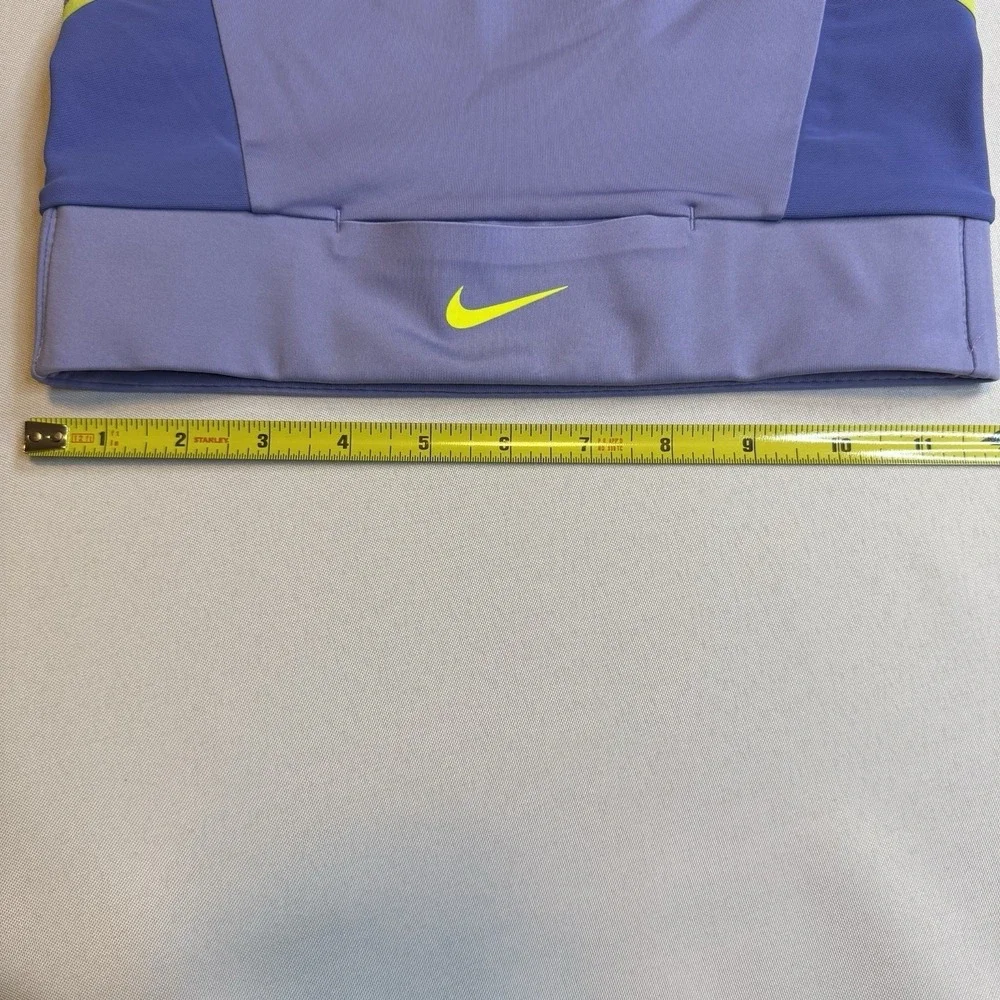 NIKE Set/2 Dri-Fit Purple/Gray Racer Back Swoosh‎ Icon Athleisure Sports Bra XS
